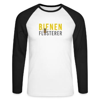 Bienenflüsterer Imker Imkerin bee honig - Unisex Baseballshirt langarm - Weiß/Schwarz - Vorne - Nik (191cm)