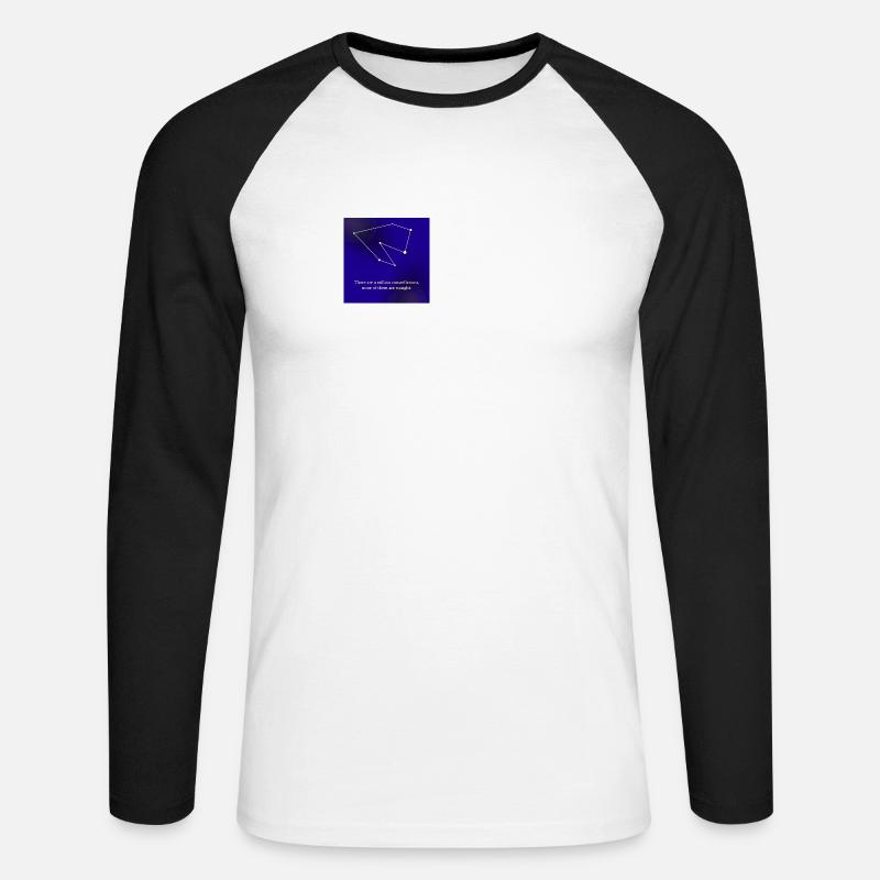 Queeres Sternenbild - Unisex Baseballshirt langarm - Weiß/Schwarz