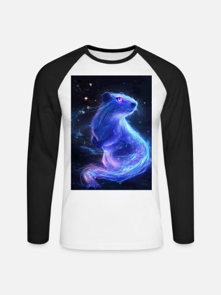 Capybara Fantasy - Unisex Baseballshirt langarm - Weiß/Schwarz