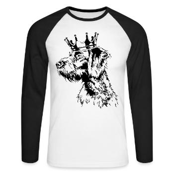 FRANÇAIS FIL DE LA COURONNE Chien Chien Chasse Wilsigns - T-shirt baseball manches longues Homme - blanc/noir - Devant - Nik (191cm)