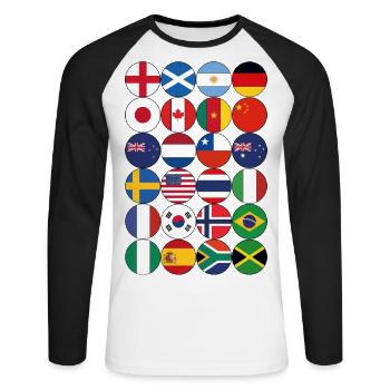 Damen Frauen Fußball Weltmeisterschaft 2019 - Unisex Baseballshirt langarm - Weiß/Schwarz - Vorne - Nik (191cm)
