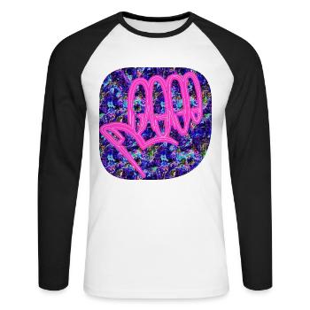 Frauenhand - Club WoW - Unisex Baseballshirt langarm - Weiß/Schwarz - Vorne - Nik (191cm)