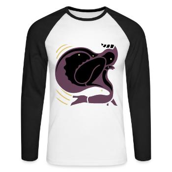 Un animal en moi. L’ombre et la lumière du monde intérieur - T-shirt baseball manches longues Homme - blanc/noir - Devant - Nik (191cm)