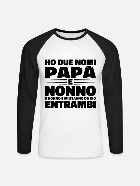 Papa und Opa - Unisex Baseballshirt langarm - Weiß/Schwarz