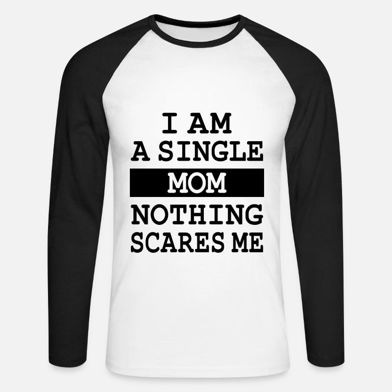 Ich bin alleinerziehende Mutter - Unisex Baseballshirt langarm - Weiß/Schwarz