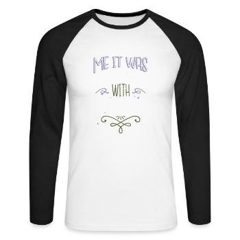 forester birthday present idea sayings geek - Unisex Baseballshirt langarm - Weiß/Schwarz - Vorne - Nik (191cm)