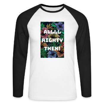 Très bien, alors - T-shirt baseball manches longues Homme - blanc/noir - Devant - Nik (191cm)