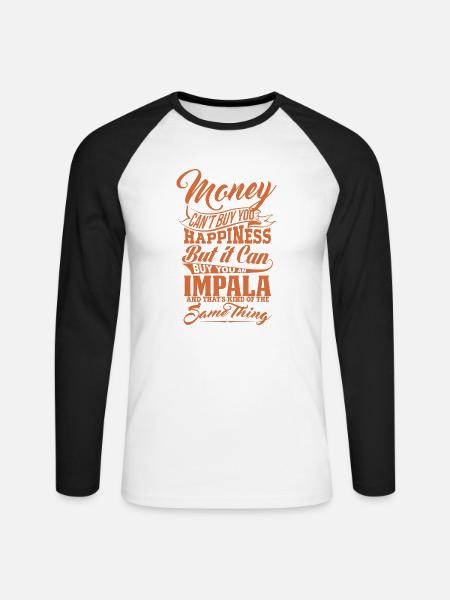 GELD UND IMPALA Y - Unisex Baseballshirt langarm - Weiß/Schwarz