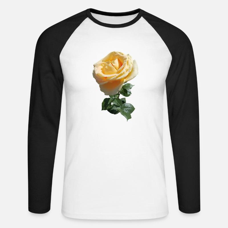 ROSA TEA - Maglia da baseball a manica lunga da uomo - bianco/nero