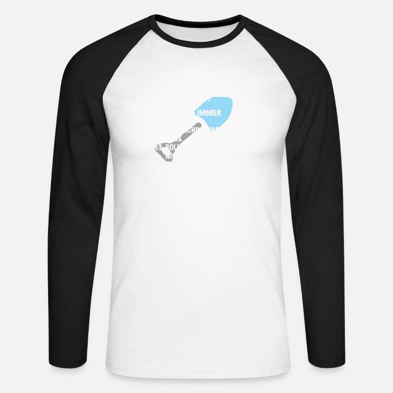 Ausbilder Spruch Geschenk Bauarbeiter - Unisex Baseballshirt langarm - Weiß/Schwarz