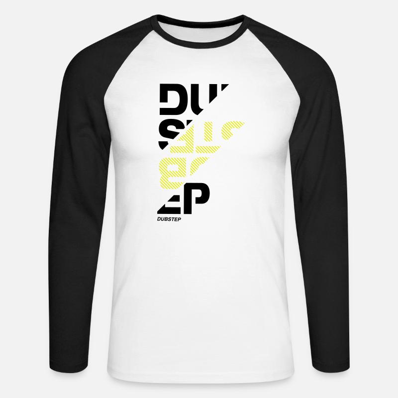 Dubstep sliced - Unisex Baseballshirt langarm - Weiß/Schwarz