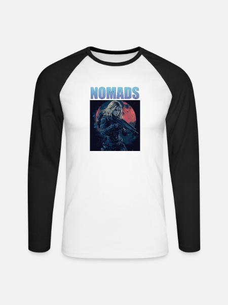 Blaster Girl 3 - Unisex Baseballshirt langarm - Weiß/Schwarz