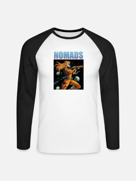 Blaster Girl 4 - Unisex Baseballshirt langarm - Weiß/Schwarz