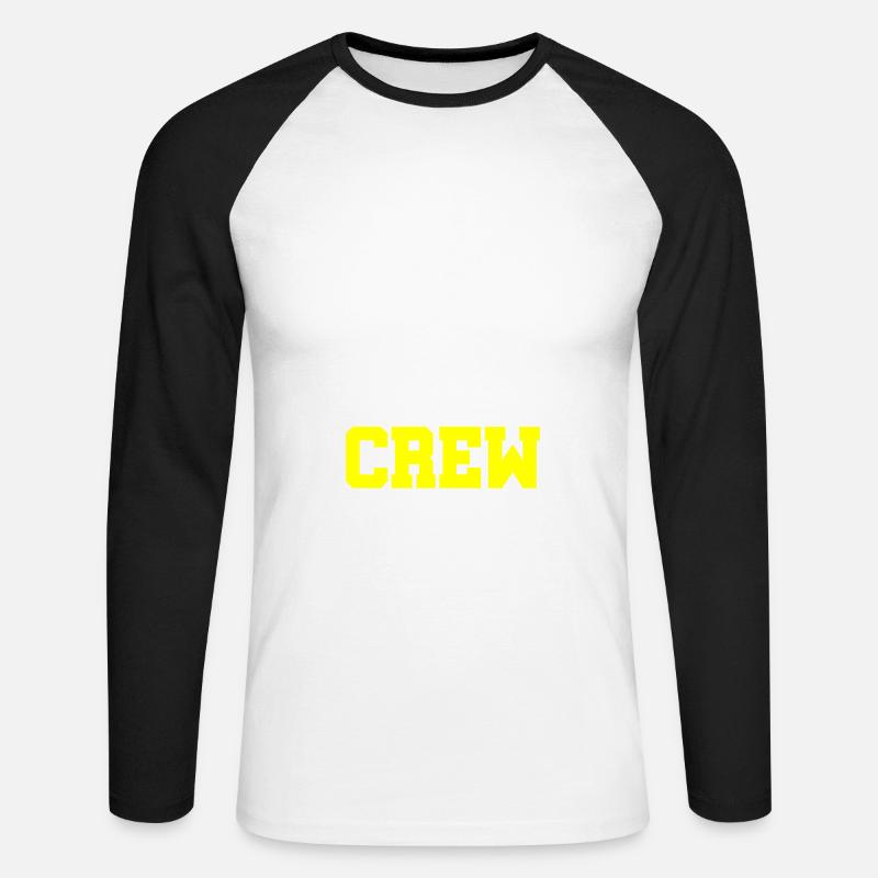 Grill Crew - Unisex Long Sleeve Baseball T-Shirt - white/black