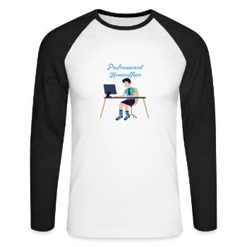 Professional,Home Office, Work,Office - Unisex Long Sleeve Baseball T-Shirt - white/black - Front - Nik (191cm)