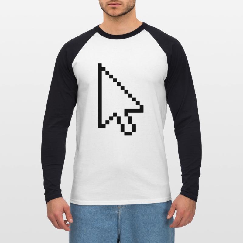 Mouse Cursor Geschenk Geschenkidee Unisex Baseballshirt langarm