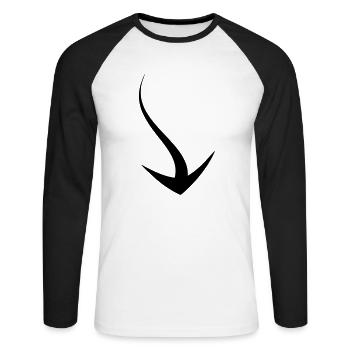 arrow - T-shirt baseball manches longues Homme - blanc/noir - Devant - Nik (191cm)