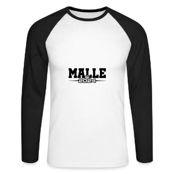 Malle 2024 Majorque Krone - T-shirt baseball manches longues Homme - blanc/noir - Devant - Nik (191cm)