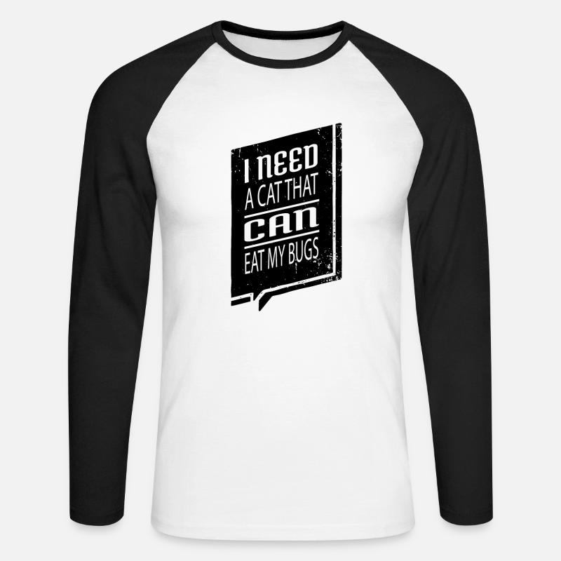 programming language - Unisex Baseballshirt langarm - Weiß/Schwarz