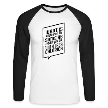 joke night sky astronomy lovers sayings funny - Unisex Long Sleeve Baseball T-Shirt - white/black - Front - Nik (191cm)