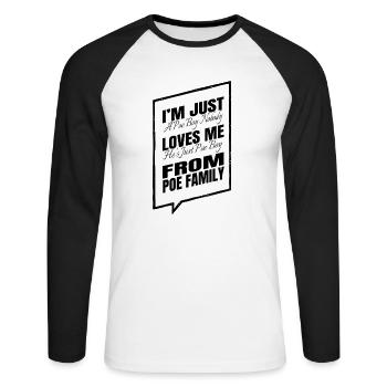 book quotes animal books lover comics funny quote - Unisex Baseballshirt langarm - Weiß/Schwarz - Vorne - Nik (191cm)