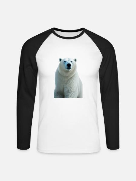 Polare Majestät - Unisex Baseballshirt langarm - Weiß/Schwarz