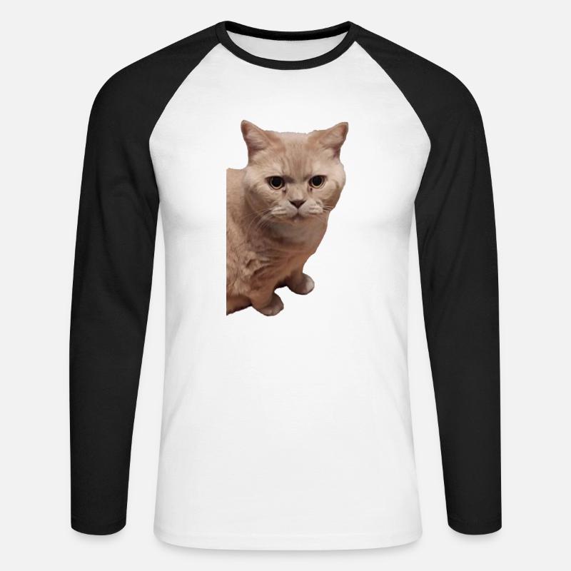 britisch Kurzhaar Katze Katzen - Unisex Baseballshirt langarm - Weiß/Schwarz