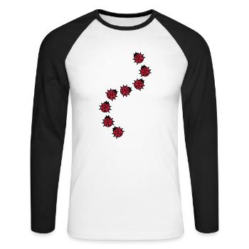 Ladybug - Unisex Long Sleeve Baseball T-Shirt - white/black - Front - Nik (191cm)