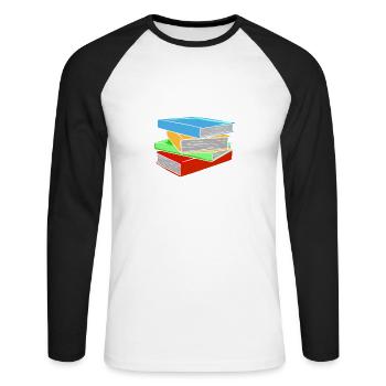 My Class Is Lit - Unisex Baseballshirt langarm - Weiß/Schwarz - Vorne - Nik (191cm)