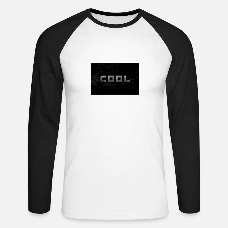 COOL einfach COOL - Unisex Baseballshirt langarm - Weiß/Schwarz