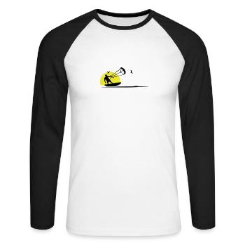 Kitesurfing Gift Idea Water Sports Fun - Unisex Long Sleeve Baseball T-Shirt - white/black - Front - Nik (191cm)