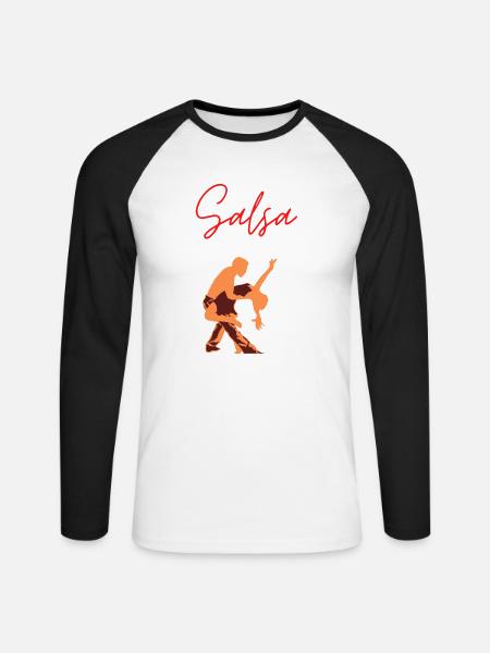 Salsa - Unisex Baseballshirt langarm - Weiß/Schwarz