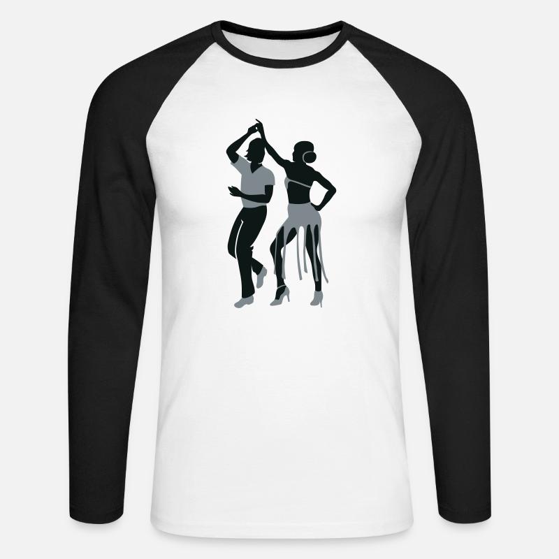 Coppie - Maglia da baseball a manica lunga da uomo - bianco/nero