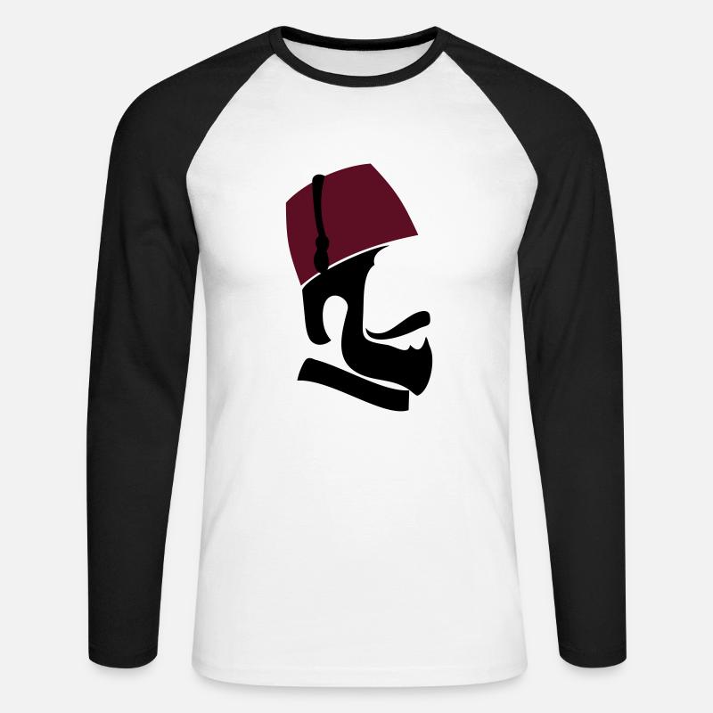 Ottoman Man - Unisex Baseballshirt langarm - Weiß/Schwarz