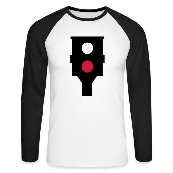Speed camera - Unisex Long Sleeve Baseball T-Shirt - white/black - Front - Nik (191cm)