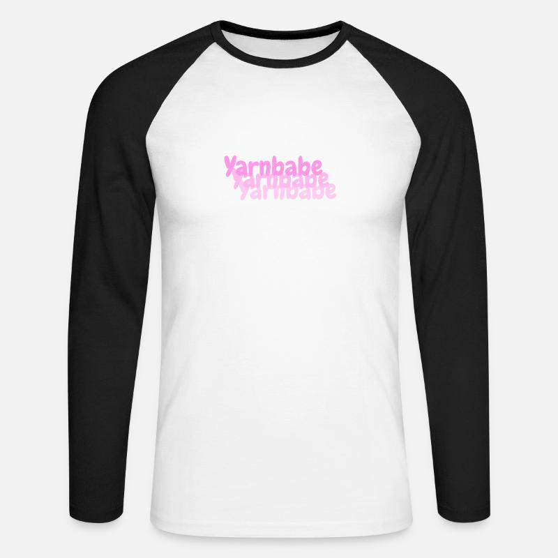 Yarnbabe - Unisex Baseballshirt langarm - Weiß/Schwarz