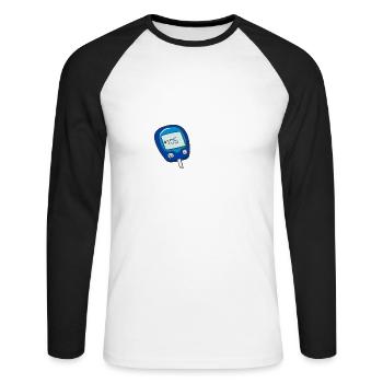 Let's Dia-Beat This - Unisex Baseballshirt langarm - Weiß/Schwarz - Vorne - Nik (191cm)