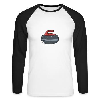 It's Okay If You Don't Like Curling It's Kind Of A - Unisex Baseballshirt langarm - Weiß/Schwarz - Vorne - Nik (191cm)