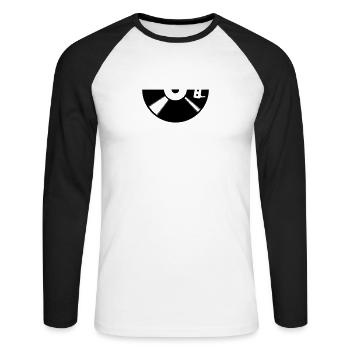 HALF VINYL - Unisex Long Sleeve Baseball T-Shirt - white/black - Front - Nik (191cm)