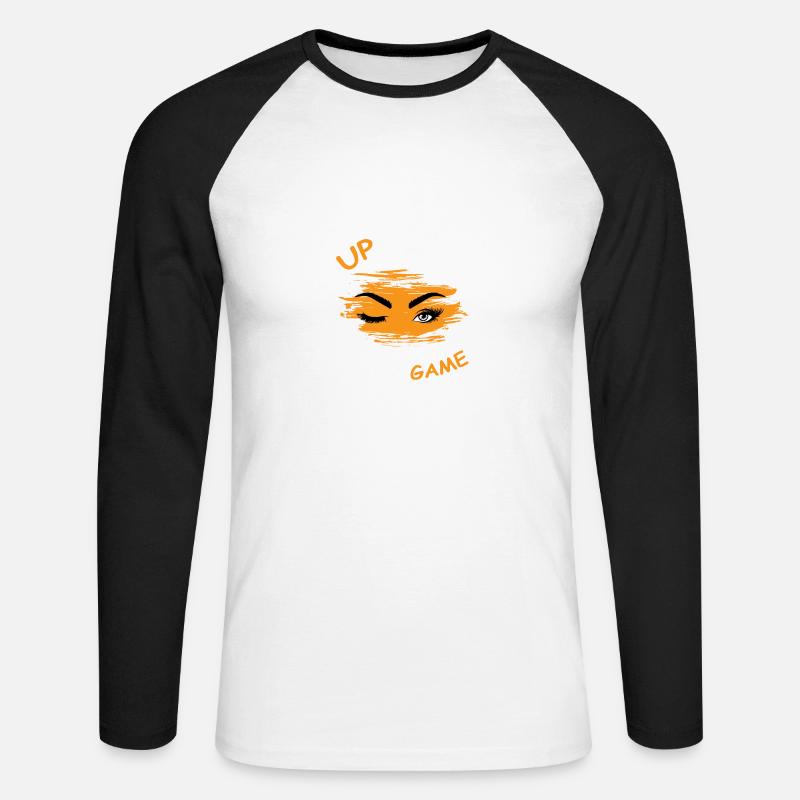 Brauenspiel Microblading-Techniker. Geschenk - Unisex Baseballshirt langarm - Weiß/Schwarz