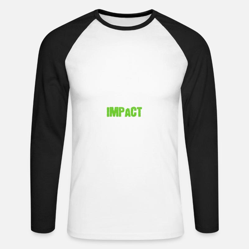 Wirkung machen Influencer Geschenk - Unisex Baseballshirt langarm - Weiß/Schwarz