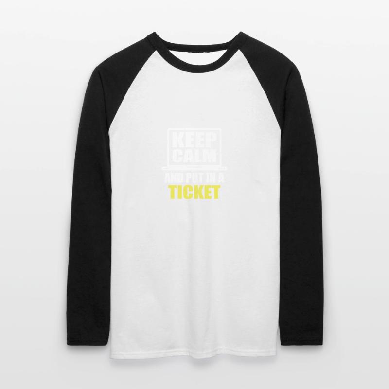 Funny Computer Technical Support Tech Helpdes Unisex Long Sleeve Baseball T-Shirt