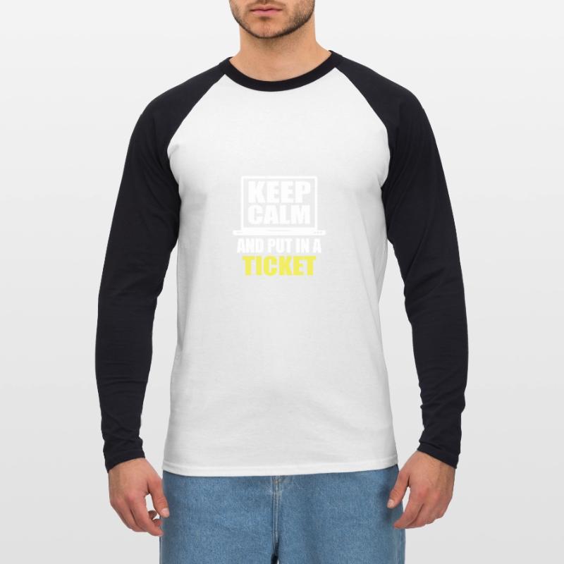 Funny Computer Technical Support Tech Helpdes Unisex Long Sleeve Baseball T-Shirt