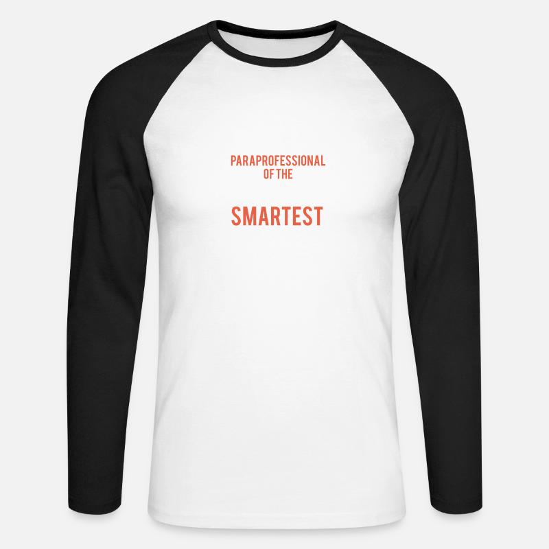 Paraprofessional der Liebsten paraprofessional Vin - Unisex Baseballshirt langarm - Weiß/Schwarz