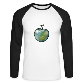 Fruit of the World - Potato - Ecological World - Unisex Long Sleeve Baseball T-Shirt - white/black - Front - Nik (191cm)