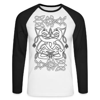 Lions Celtic - Lions Celtic - T-shirt baseball manches longues Homme - blanc/noir - Devant - Nik (191cm)