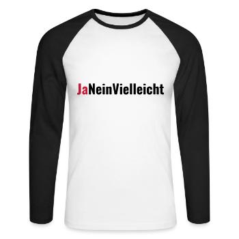 Non Peut-être Proposition de mariage Cadeau - T-shirt baseball manches longues Homme - blanc/noir - Devant - Nik (191cm)