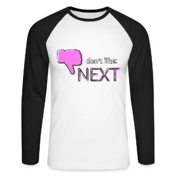 Je n’aime pas : Suivant - T-shirt baseball manches longues Homme - blanc/noir - Devant - Nik (191cm)
