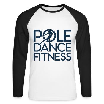 Pole Dance Fitness Pole Tänzerin Stangentanz - Unisex Baseballshirt langarm - Weiß/Schwarz - Vorne - Nik (191cm)
