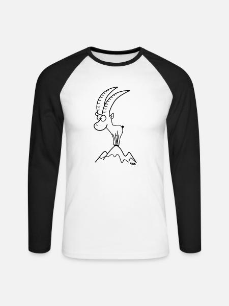 Stuanbeckl - Unisex Baseballshirt langarm - Weiß/Schwarz